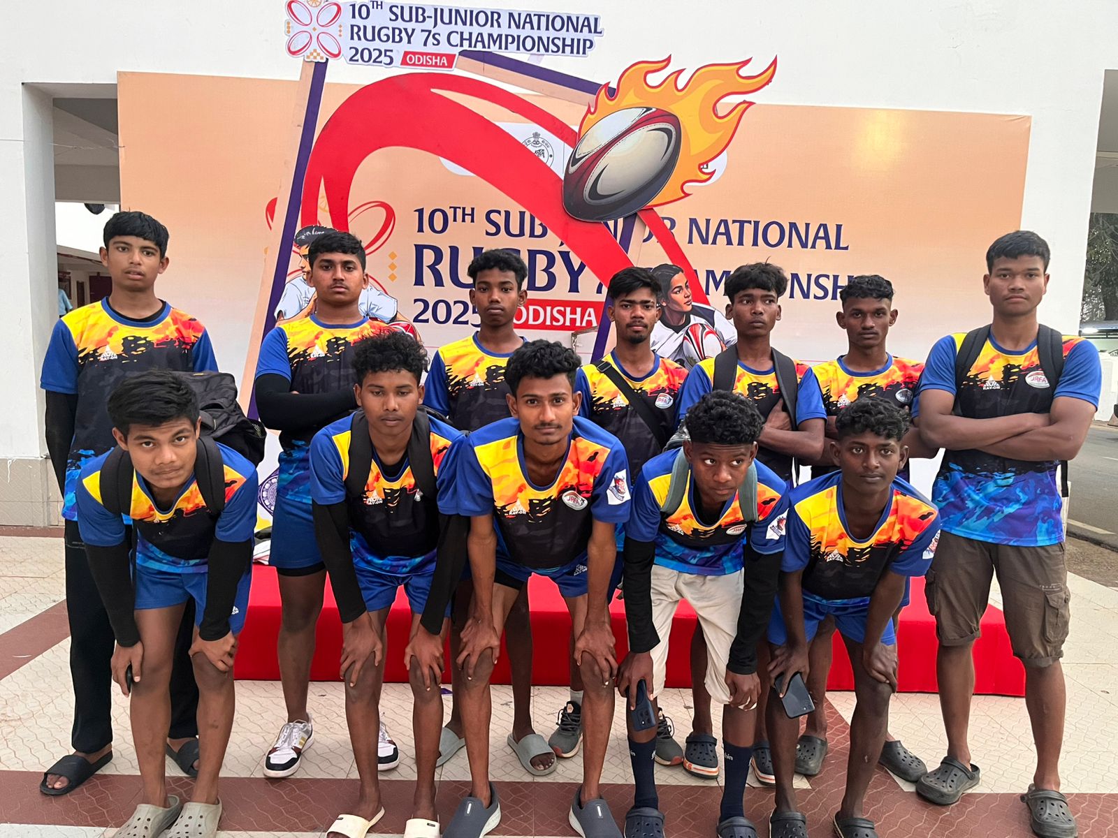 झारखंड सब जूनियर रग्बी टीम चैंपियनशिप में भाग लेने के लिए ओडिशा रवाना
