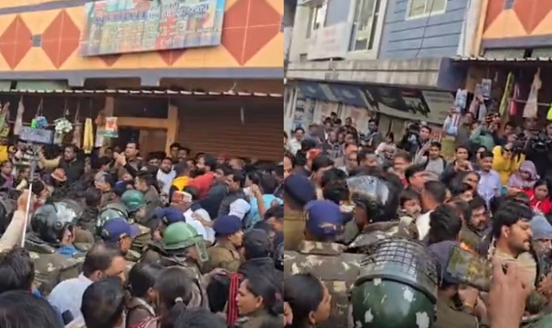 इंदौर में दूषित पानी से मौतों पर गरमाई राजनीति,कांग्रेसी ने दिखाए काले झंडे